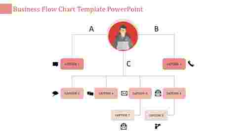 flow chart template powerpoint-business flow chart template powerpoint-red